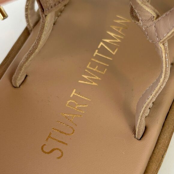 STUART WEITZMAN Kora Ankle Lace Up Strappy Gladiator Sandals Tan Leather Sz 9.5 - Picture 8 of 11
